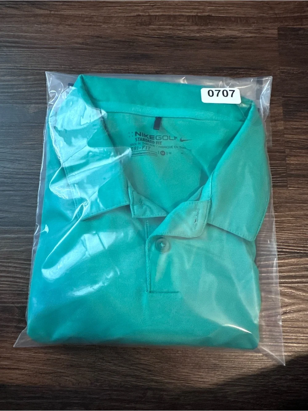 Nike Polo Shirt Mens Medium Blue Green Dri Fit Colorblock Golf Sporty Athleisure